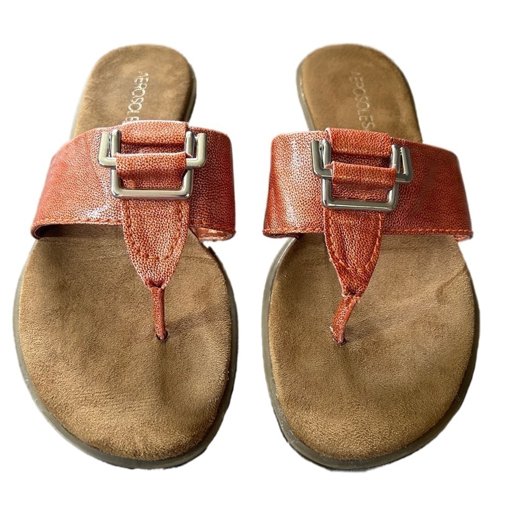 Vintage Aerosols orange sandals size 7.5